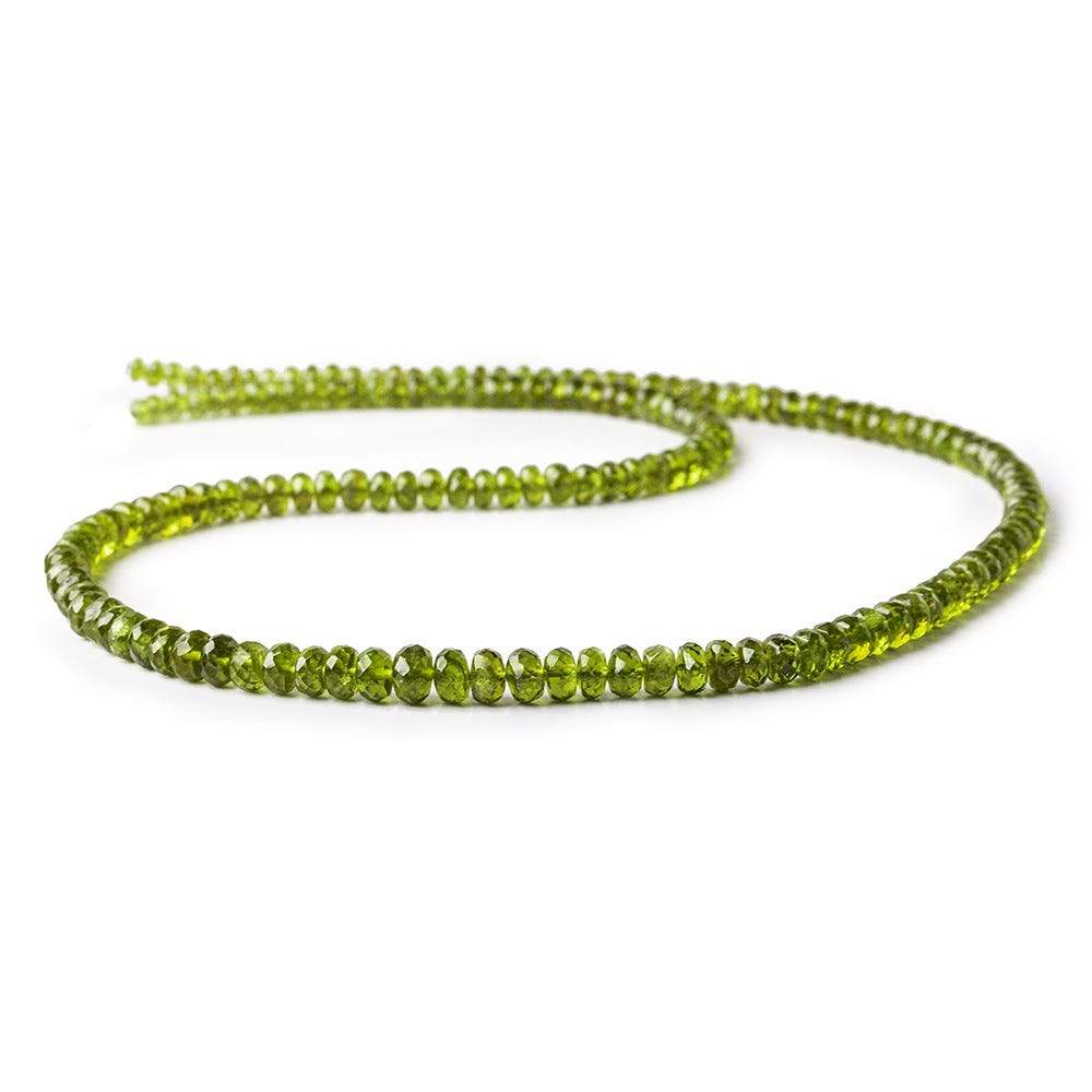3-5mm Idocrase Faceted Rondelle 18 inch - Beadsofcambay.com