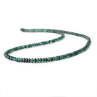 3-5mm Indicolite Blue & Chrome Green Tourmaline Plain Rondelles 18 inch 190 pieces AA - Beadsofcambay.com