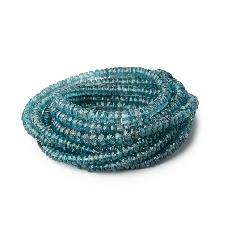 2.5-5mm Indigo Kyanite Faceted Rondelle Beads 18 inch 233 pieces AA - Beadsofcambay.com