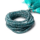 3-5mm Indigo Kyanite faceted rondelle beads 20 inches 238 pieces AA - Beadsofcambay.com