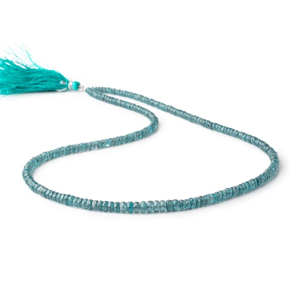 3-5mm Indigo Kyanite faceted rondelle beads 20 inches 238 pieces AA - Beadsofcambay.com