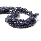 3-5mm Iolite Faceted Rondelle Beads 13 inch 130 pieces - Beadsofcambay.com