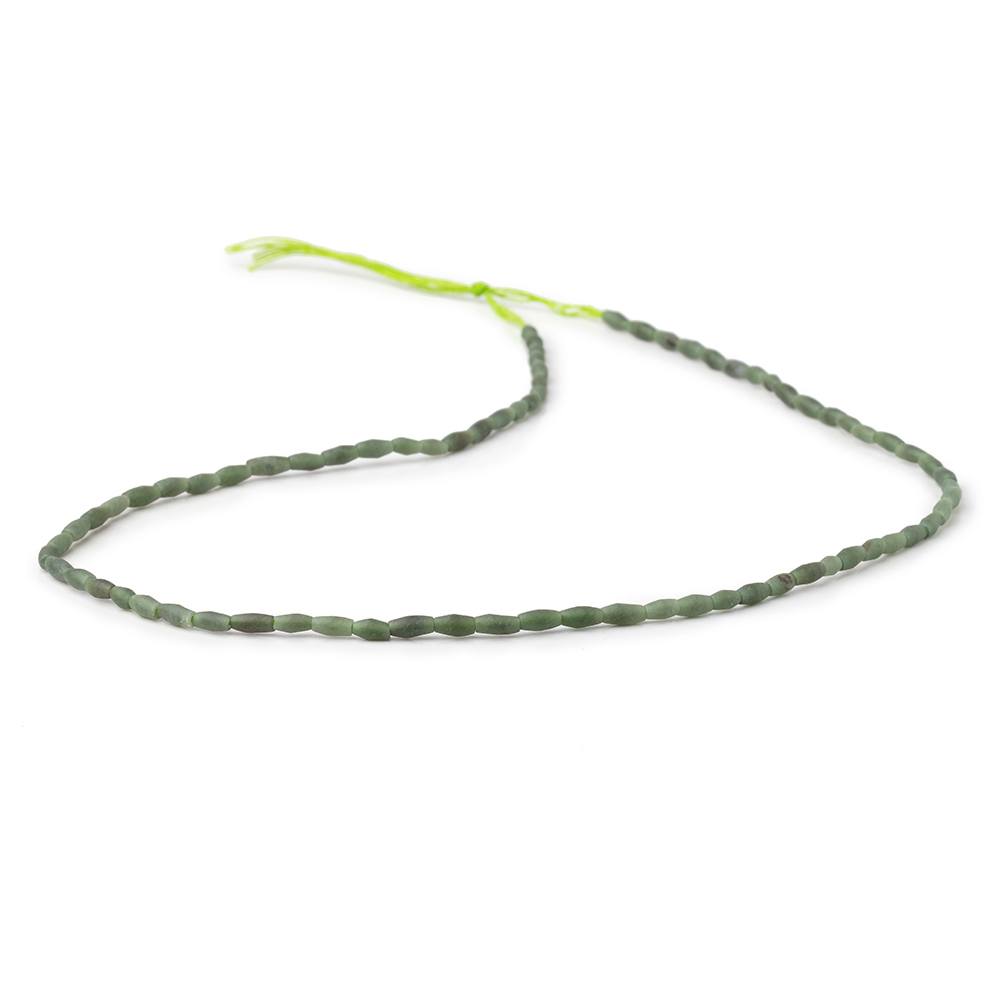 3-5mm Jade Plain Rice Beads 13 inch 75 pieces - Beadsofcambay.com