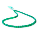 3-5mm Kelly Green Ethiopian Opal Faceted Rondelle Beads 16.5 inch 178 pieces - Beadsofcambay.com
