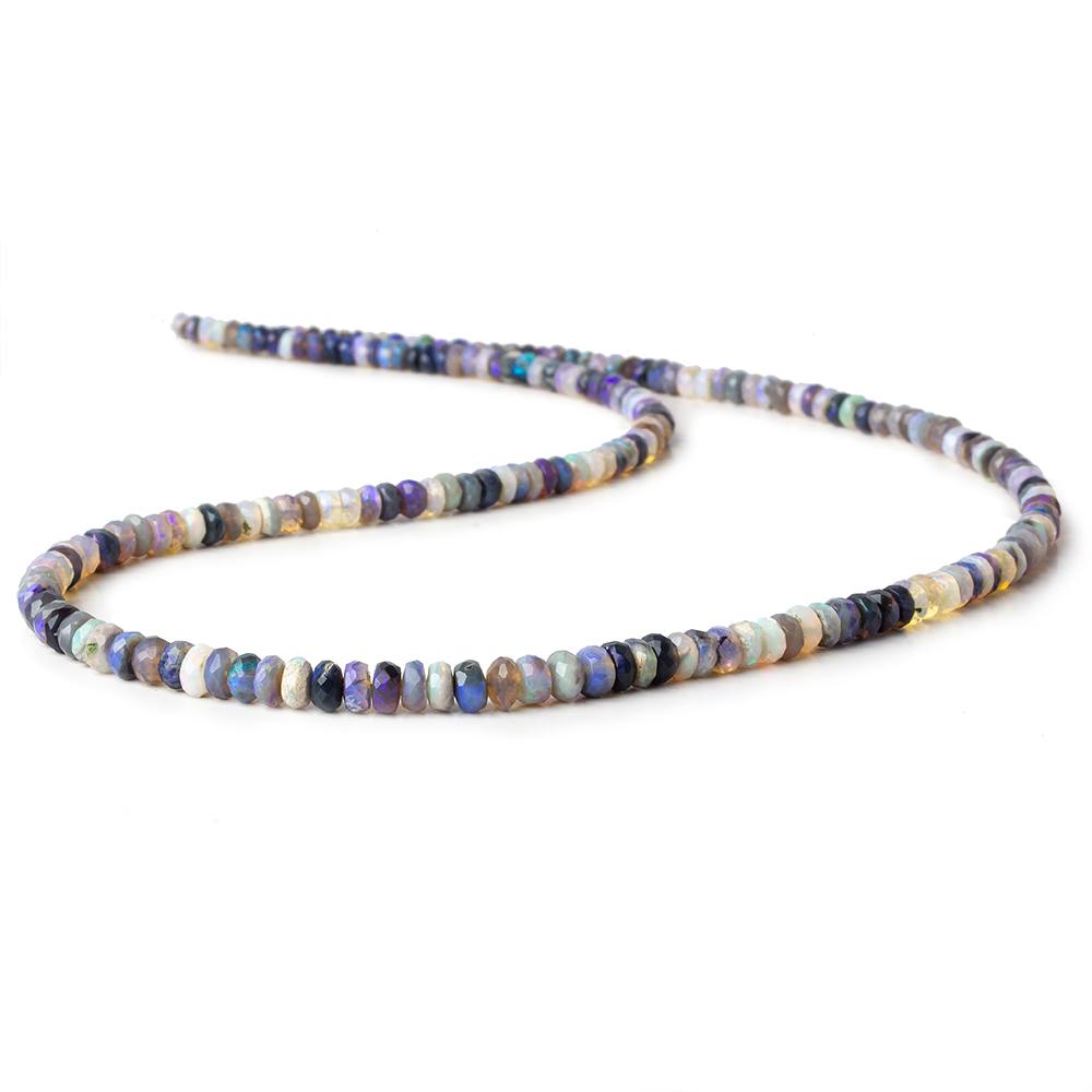 3-5mm Lilac Purple Australian Opal faceted rondelles 18 inch 205 beads AAA - Beadsofcambay.com