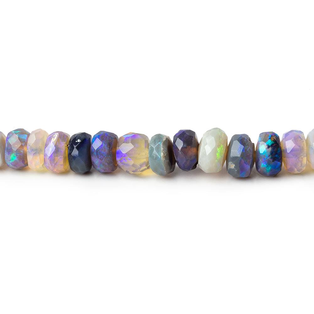 3-5mm Lilac Purple Australian Opal faceted rondelles 18 inch 205 beads AAA - Beadsofcambay.com