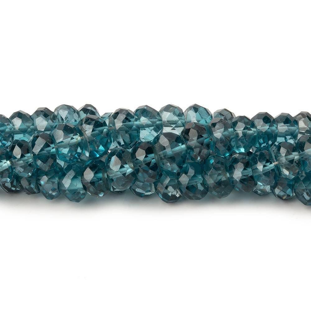 3-5mm London Blue Topaz faceted rondelles 18 inch 190 beads AA - Beadsofcambay.com