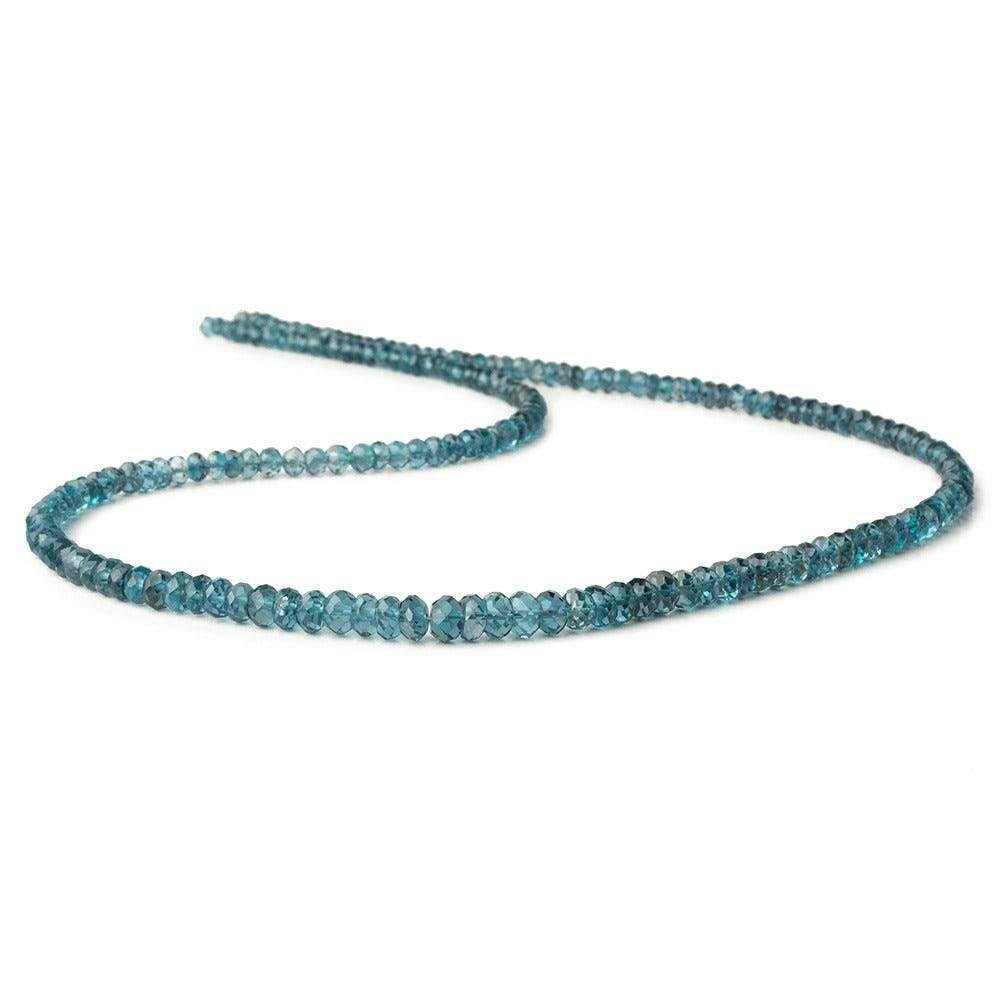 3-5mm London Blue Topaz faceted rondelles 18 inch 190 beads AA - Beadsofcambay.com