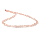 3-5mm Morganite faceted rondelle beads 16 inces 155 pieces AA - Beadsofcambay.com