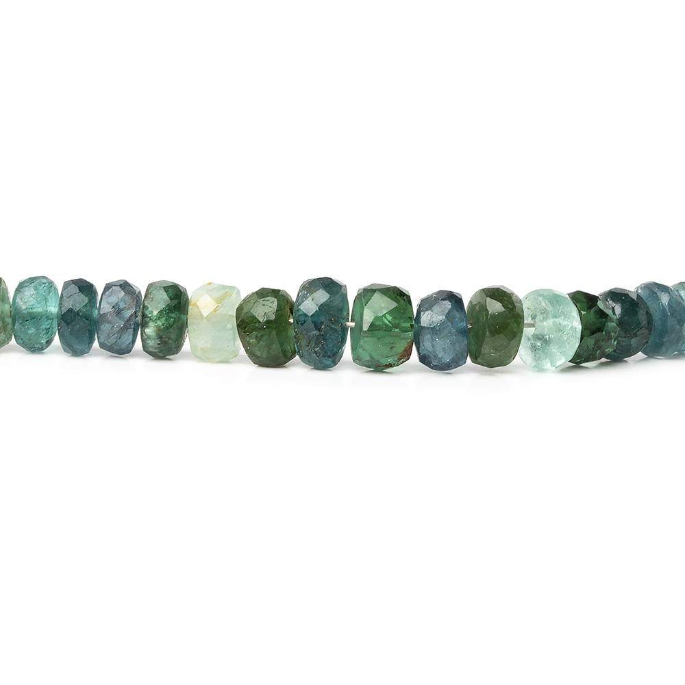 3-5mm Multi-tonal Indicolite Tourmaline Faceted Rondelles 176 pc 15 inch A - Beadsofcambay.com