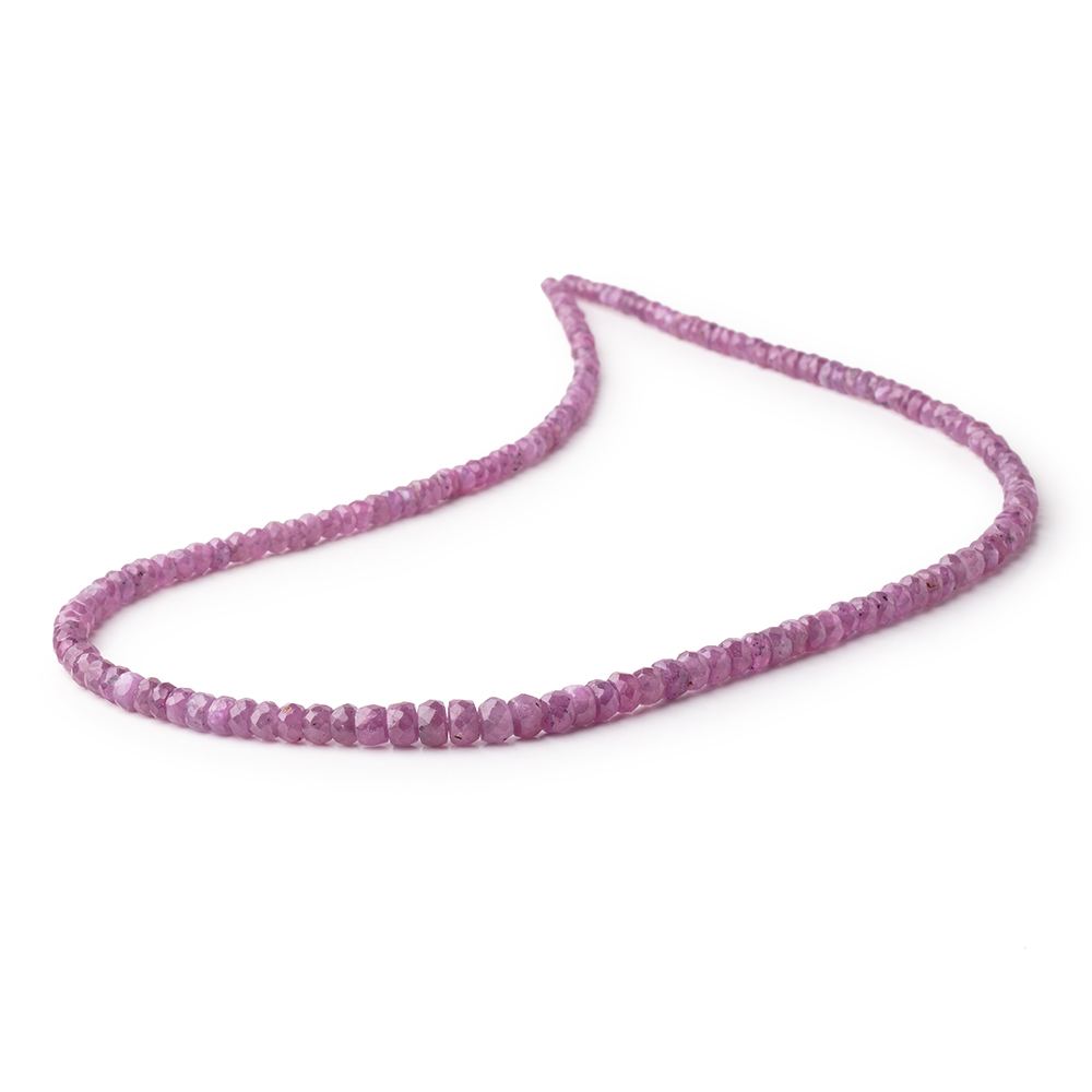 3-5mm Natural Star Ruby Faceted Rondelle Beads 17 inch 172 pieces - Beadsofcambay.com