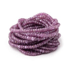 3-5mm Natural Star Ruby Faceted Rondelle Beads 17 inch 172 pieces - Beadsofcambay.com