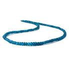 3-5mm Neon Blue Apatite Faceted Rondelle Beads 15.5 inch 156 pieces A - Beadsofcambay.com
