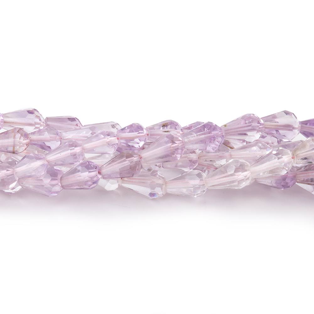 3-5mm Pale Pink Amethyst Straight Drilled Faceted Tear Drops 13.5 inch 54 Beads - Beadsofcambay.com