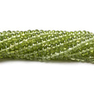 3-5mm Peridot Beads Plain Rondelle 13.5 inch 148 pieces - Beadsofcambay.com