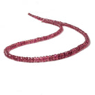 3-5mm Pink Tourmaline faceted rondelle beads 16 inch 160 pieces - Beadsofcambay.com