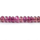 3-5mm Rubelite Tourmaline Faceted Rondelle Beads 20 inch 190 pcs AA Grade - Beadsofcambay.com