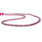 3-5mm Rubelite Tourmaline Faceted Rondelle Beads 20 inch 190 pcs AA Grade - Beadsofcambay.com