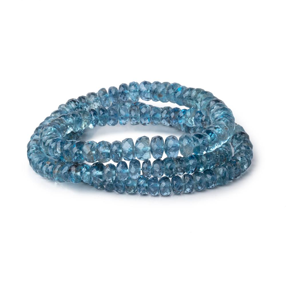 3-5mm Santa Maria Aquamarine Faceted Rondelles 16 inch 163 Beads AA - Beadsofcambay.com