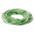 3-5mm Shaded Tsavorite Garnet faceted rondelle beads 16 inch 200 beads - Beadsofcambay.com