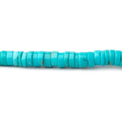 3-5mm Sleeping Beauty Turquoise Plain Heshi Beads 18 inch 287 pieces - Beadsofcambay.com