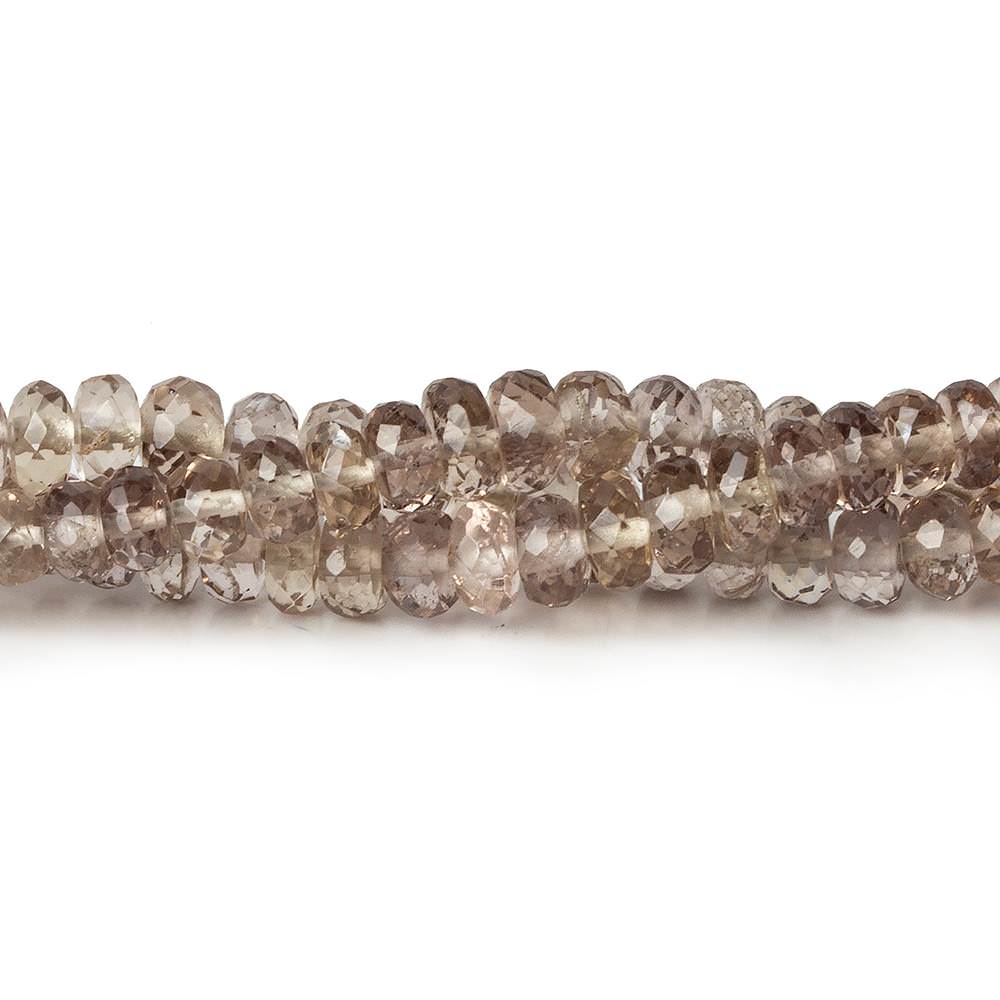 3-5mm Smoky Brown Scapolite faceted rondelles 18 inch 190 beads AAA - Beadsofcambay.com