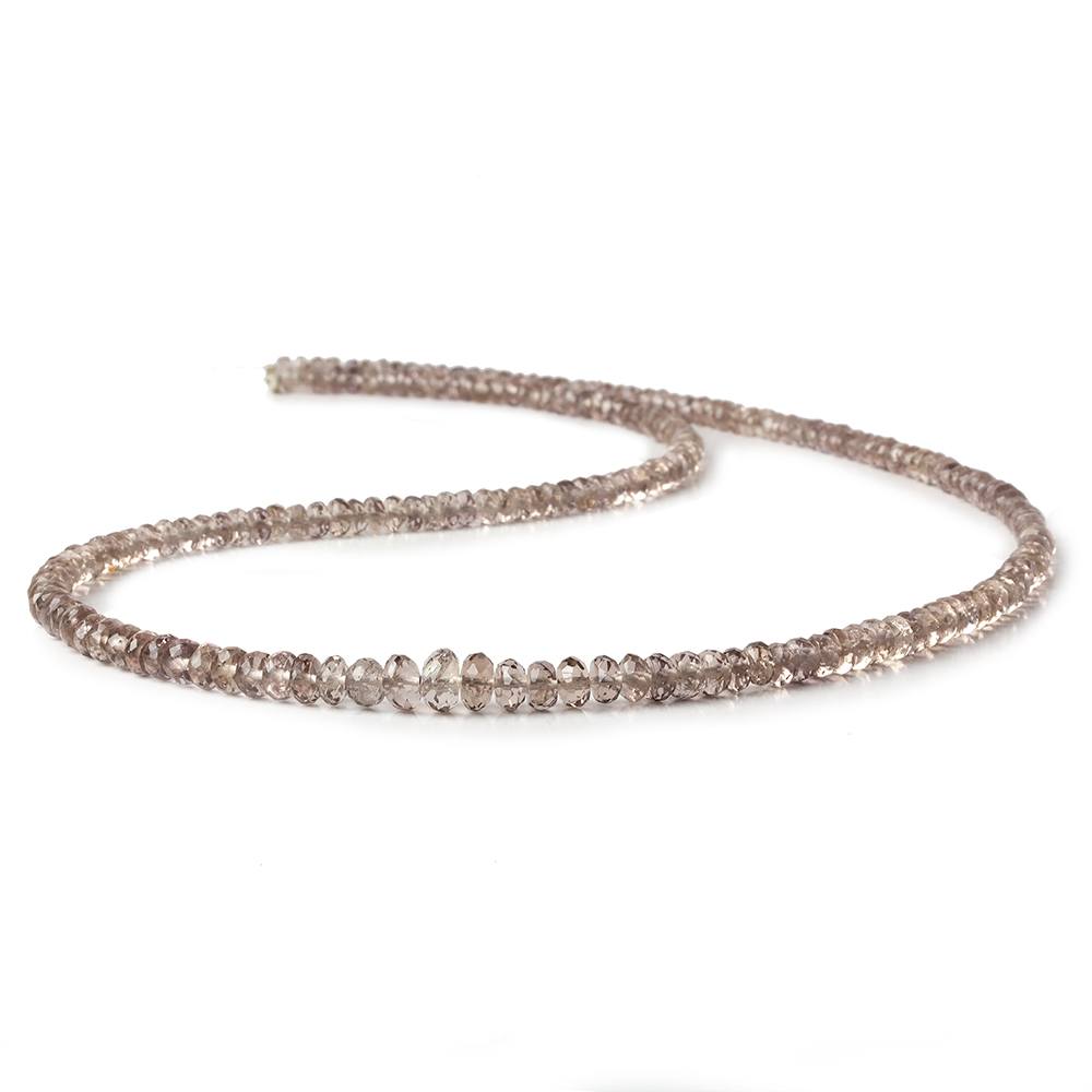 3-5mm Smoky Brown Scapolite faceted rondelles 18 inch 190 beads AAA - Beadsofcambay.com