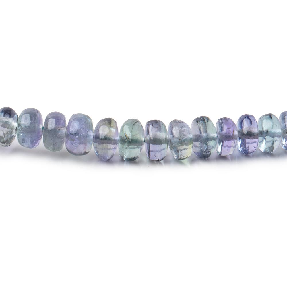 3-5mm Tanzanite Plain Rondelle Beads 18 inch 200 pieces - Beadsofcambay.com