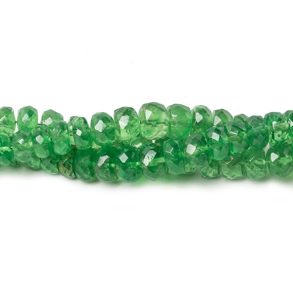 3-5mm Tsavorite Garnet faceted rondelles 16 inch 172 beads AA - Beadsofcambay.com