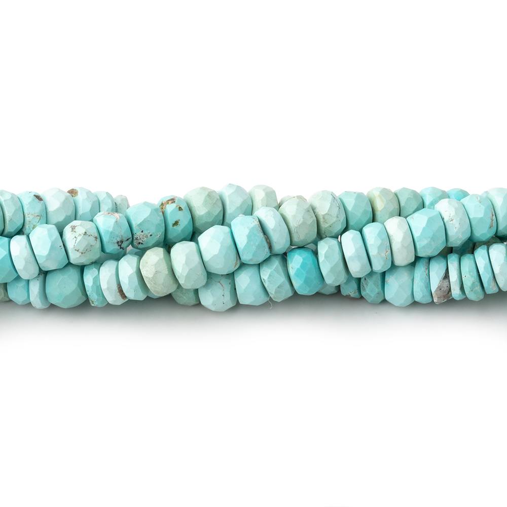 3-5mm Turquoise Faceted Rondelle Beads 16 inch 166 pieces - Beadsofcambay.com