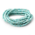 3-5mm Turquoise Faceted Rondelle Beads 16 inch 166 pieces - Beadsofcambay.com