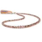 3-6.5mm Multi Color Tourmaline Faceted Rondelle Beads 15 inch 154 pieces - Beadsofcambay.com