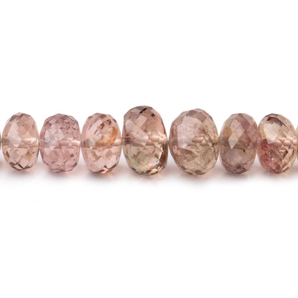 3-6.5mm Multi Color Tourmaline Faceted Rondelle Beads 15 inch 154 pieces - Beadsofcambay.com