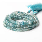 3-6.5mm Shaded Blue Zircon Faceted Rondelle Beads 18 inch 185 pieces - Beadsofcambay.com