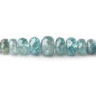 3-6.5mm Shaded Blue Zircon Faceted Rondelle Beads 18 inch 185 pieces - Beadsofcambay.com