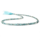 3-6.5mm Shaded Blue Zircon Faceted Rondelle Beads 18 inch 185 pieces - Beadsofcambay.com