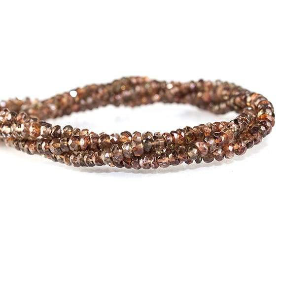 3-6mm Andalusite faceted rondelle Beads 15 inch 202 pieces - Beadsofcambay.com