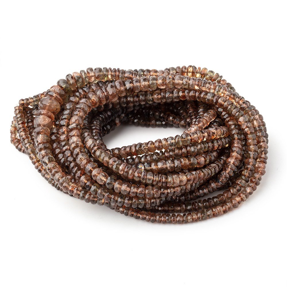 3-6mm Andalusite Faceted Rondelle Beads 16 inch 200 pieces - Beadsofcambay.com