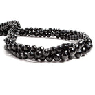 3-6mm Black Spinel Beads Faceted Rounds 15.5 inch 97 pieces - Beadsofcambay.com