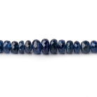 3-6mm Blue Sapphire Faceted Rondelle Beads 16 inch 151 pieces - Beadsofcambay.com