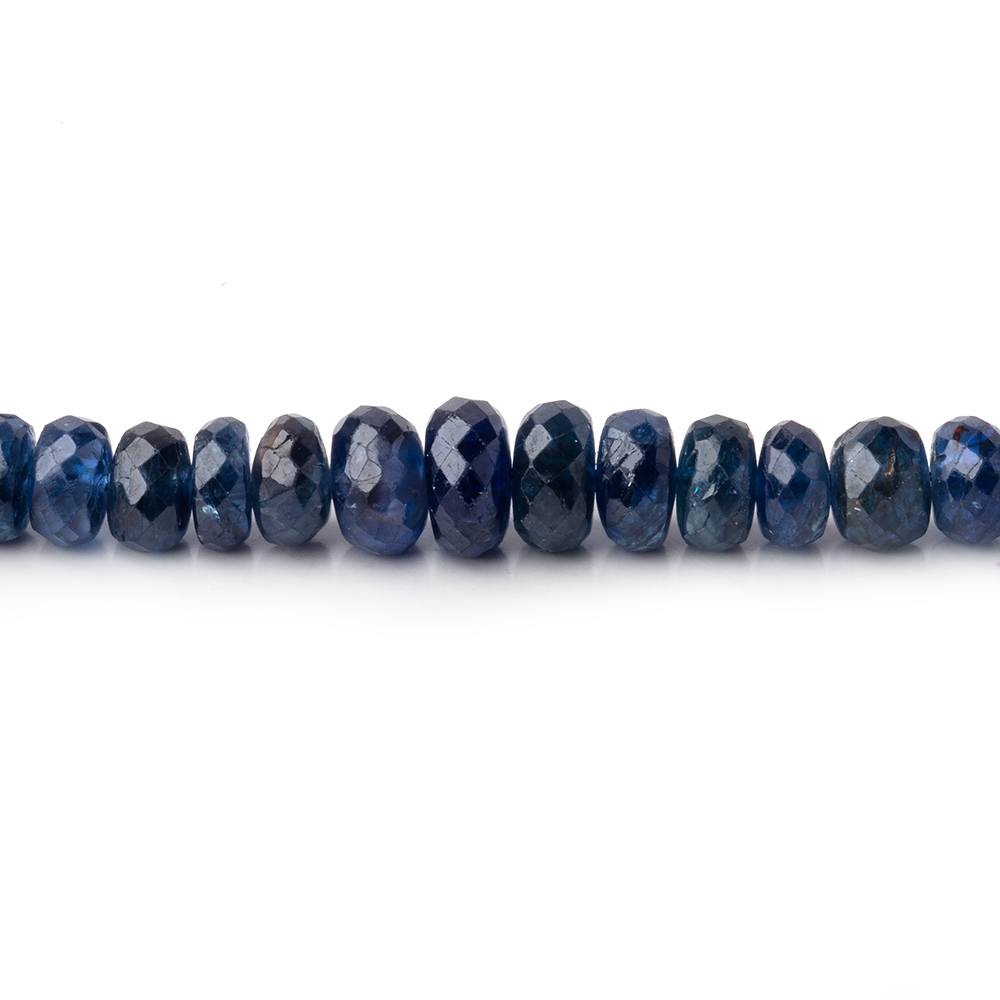 3-6mm Blue Sapphire Faceted Rondelle Beads 16 inch 151 pieces - Beadsofcambay.com