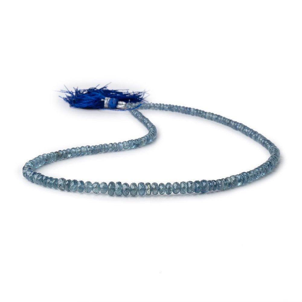 3-6mm Blue Sapphire Faceted Rondelle Beads 16 inch 169 pieces AA - Beadsofcambay.com