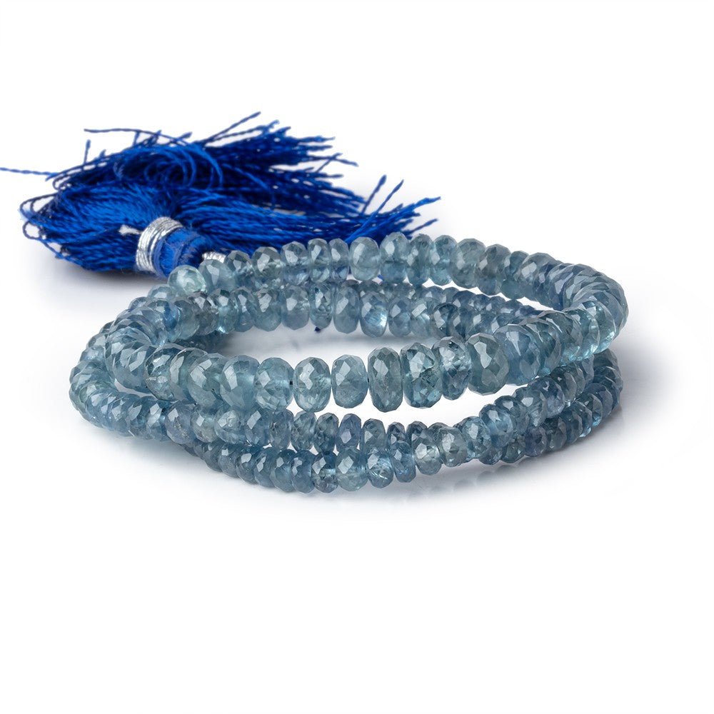 3-6mm Blue Sapphire Faceted Rondelle Beads 16 inch 169 pieces AA - Beadsofcambay.com