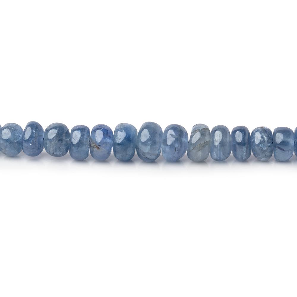 3-6mm Blue Sapphire Plain Rondelles 16 inch 151 Beads AA - Beadsofcambay.com