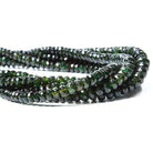 3-6mm Chrome Tourmaline Faceted Rondelle 16 inch 182 pieces - Beadsofcambay.com