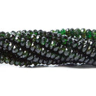 3-6mm Chrome Tourmaline Faceted Rondelle 16 inch 182 pieces - Beadsofcambay.com
