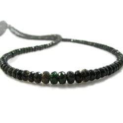 3-6mm Chrome Tourmaline Faceted Rondelle 16 inch 182 pieces - Beadsofcambay.com