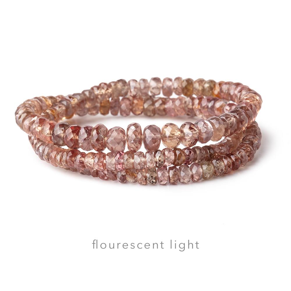 3-6mm Color Change Garnet Faceted Rondelle 16 inch 180 pieces - Beadsofcambay.com