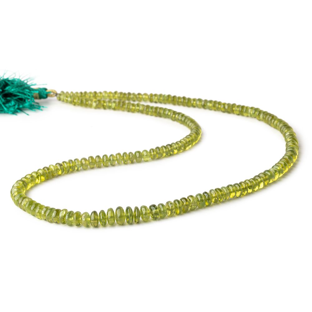 3-6mm Idocrase Plain Rondelle Beads 18 inch 170 pieces - Beadsofcambay.com