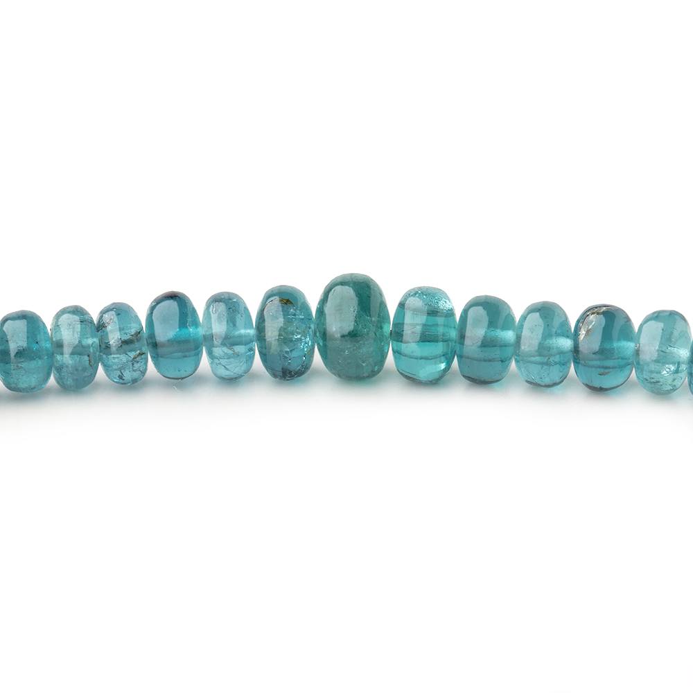 3-6mm Indicolite Blue Tourmaline Plain Rondelle Beads 17 inch 186 pieces AA - Beadsofcambay.com